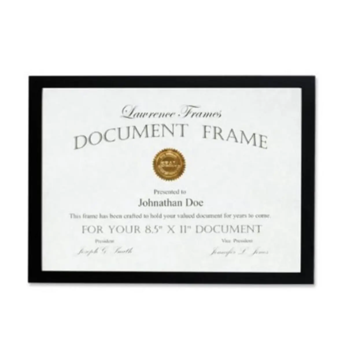 212 MAIN 8.5x11 Black Wooden Photo Frame - Gallery-Style Home Decor Wall Frame for Certificates