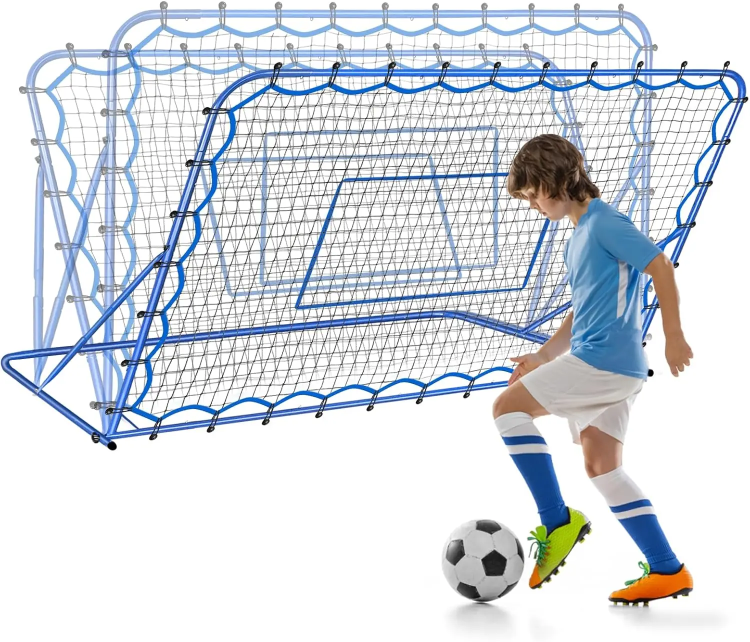 Winthai Soccer Rebounder Net, Quick-Switch Angle Soccer Training for Control, Passing Practice, Easy Setup Rebounder Gifts Aids & Equipment for Kids,Teens & Adults soccer accessories
