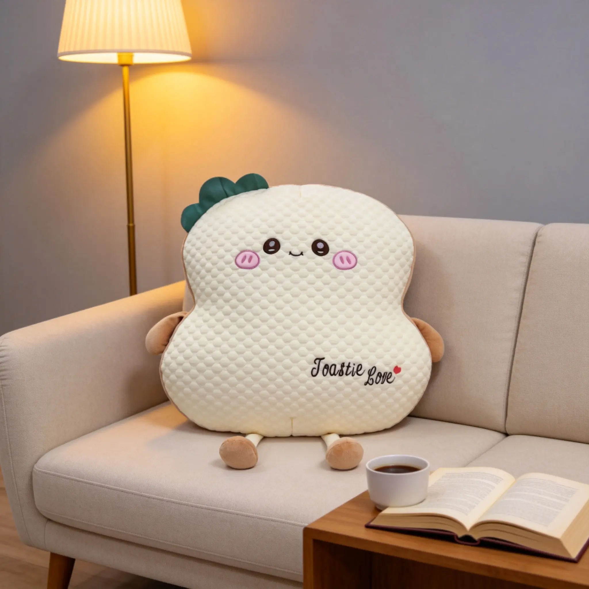 A lifesaver for long sitting during summer!Soft Fufu Ice Silk Toast Baby Waist Support — Bread Pillow/Hug Cushion, Breathable Waist Pillow, Suitable for Office, Car, and Sofa