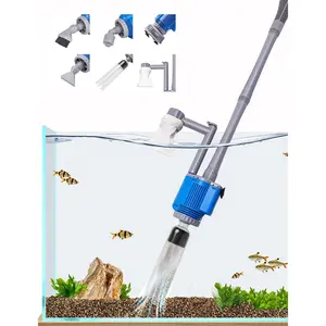 Aquarium Gravel Cleaner - Electric Automatic Removable Vacuum Water Changer Sand Algae Cleaner Filter Changer 110V/28W