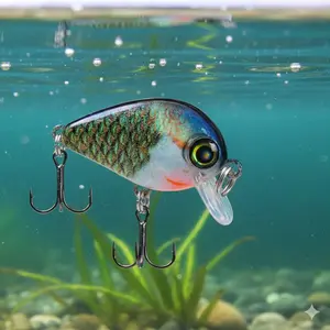 Hard Plastic Wobbling Lure with Dynamic Action | Long Cast Design for Saltwater & Freshwater | Targets Bass, Trout, Bream | Miniature Travel Fishing Lure Gear | 1.12 Inch 1.95g