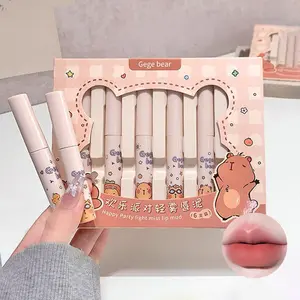 Joyful Party Light Mist Lightweight Lip Mud Lip Set Matte Finish Long-Lasting Makeup Perfect for Festive Occasions & Daily Use Enhance Your Look Effortlessly