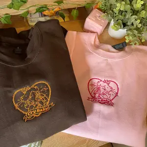 Princess Cry Baby Embroidery Sweatshirt Hoodie, Princess Embroidered Sweatshirt, Gift For Fan