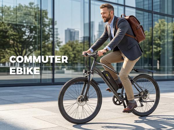 Hopcycle Electric Bike for Adults 500W/750W, Up to 55 Miles, 20MPH Electric Mountain Bike, 26'' Tires Lightweight E-Bike for Commuting Mountain Road Sand