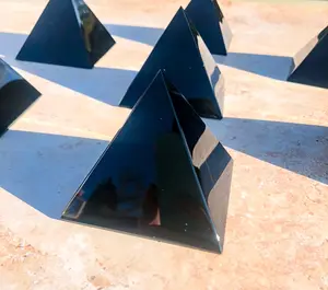 Black Obsidian Pyramid for Home and Spiritual Decor - Amazing Crystal for Protection