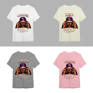 [Full 12 Zodiac] Cosmic Zodiac Queen Tshirt – Attitude Activated Astrology Graphic Tee for Women, Unisex Horoscope Streetwear Gift for White, Sand, Grey Sport, Pink Color