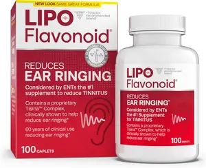 50% OFF Lipo Flavonoid ,Tinnitus Relief For Ringing Ears, OTC Flavonoid Ear Health Vitamins, Bioflavonoids & Vitamin C, 100 Caplets