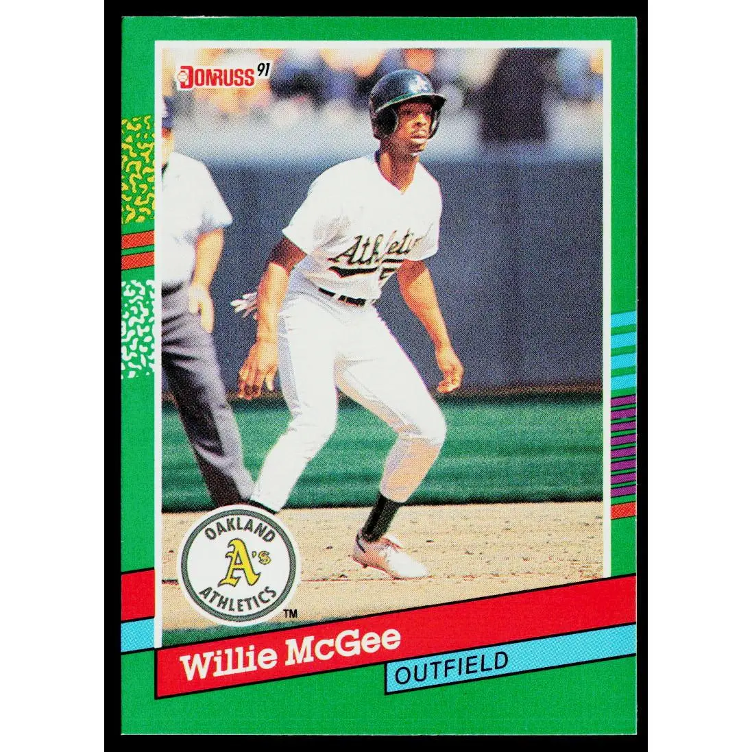 Willie McGee 1991 Donruss #666b Oakland Athletics