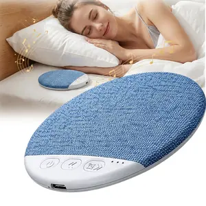 Under Pillow Speaker for Sleeping – Mini Bone Conduction Bluetooth Sleep Aid with Stereo Bass, White Noise, Volume Control, TF Card Support, and Auto-Off Function for Deep Sleep– Charger Not Supplied