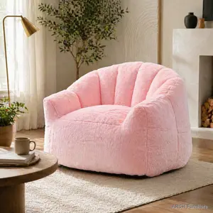 High-Density Foam-Filled Large Bean Bag Chair with Armrests, Lazy Comfy Indoor Sofa for Adults, Ideal for Living Room & Bedroom Reading