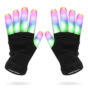 Blinkee  Stripes LEDs Black Gloves, Multi Color