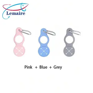 3-pack heavy duty silicone bottle clips | Multi-angle locking carabiner for water bottles and towels | TPR reinforced non-slip hook | Backpacking/camping gear accessories for hiking, cycling, fitness