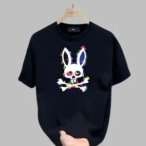 Fashion TrendsColorful Bone Rabbit T-shirt for Men Women Mothers Friends Couple Style Loose Fit Youthful Energetic Daily Wear Tops Casual Clothing Simple Trendy Cool Design High-Quality Cotton Fabric Menswear