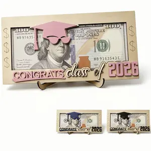Graduation Money Holder 2026 Wooden Cash Gift Box – Creative Graduation Gift for Class of 2026 Seniors, Unique Keepsake Money Envelope for Graduation Party