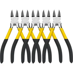 Wire Cutters 5 Pack, 6 inch Flush Cutters,  Spring   Pliers,Precision Side Cutters, Diagonal Cutters,Small Wire Snips for Crafting