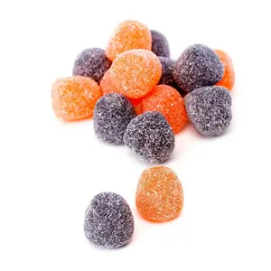 Orange and Black Mini Spiced Gumdrops Candy: 16-Ounce Tub Orange and Black Mini Spiced Gumdrops Candy: 16-Ounce Tub
