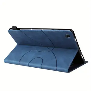 Solid Color Faux Leather Tablet Case with Card Slot & Pen Holder, Auto Sleep/Wake Tablet Protective Cover, Tablet Accessories Compatible with Samsung Tab A8