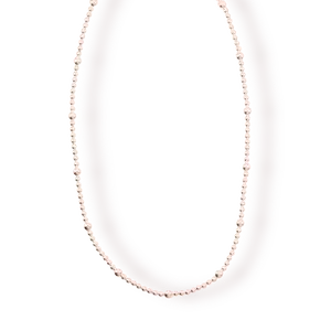 Olive Silver Beaded Necklace