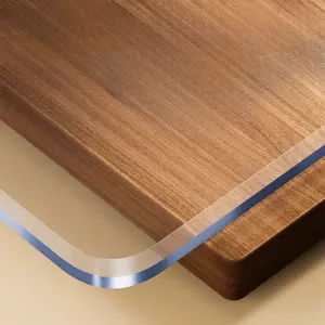 Clear Desk Mat on top of desks 1.5mm - Clear Transparent Plastic Desk Protector - Desk Writing Mat for Office and Home table cover