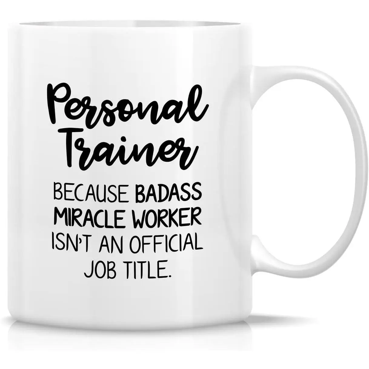 Funny Mug - Personal Trainer World's Best Fitness Trainer 11 Oz Ceramic Coffee Mugs - Funny, Sarcasm, Inspirational Weightlifting Workout birthday gifts