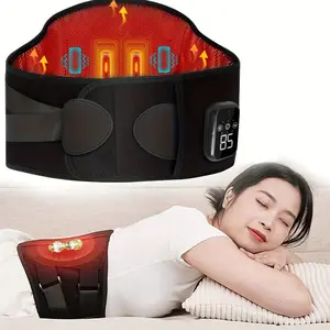 Waist heating and warming belt, back vibration and massage belt, portable support and relaxation belt, Heating Pad, USB charging, adjustable massage intensity and heating temperature, adjustable size. Father and mother's festival and birthday gift.