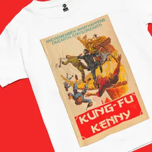 Kung Fu Kenny MK Classic Unisex Heavy Cotton Tee 100% US Cotton Crew Neckline Medium Fabric 5.3 oz/yd² Oeko-Tex Certified Casual Basic Tshirt for Men