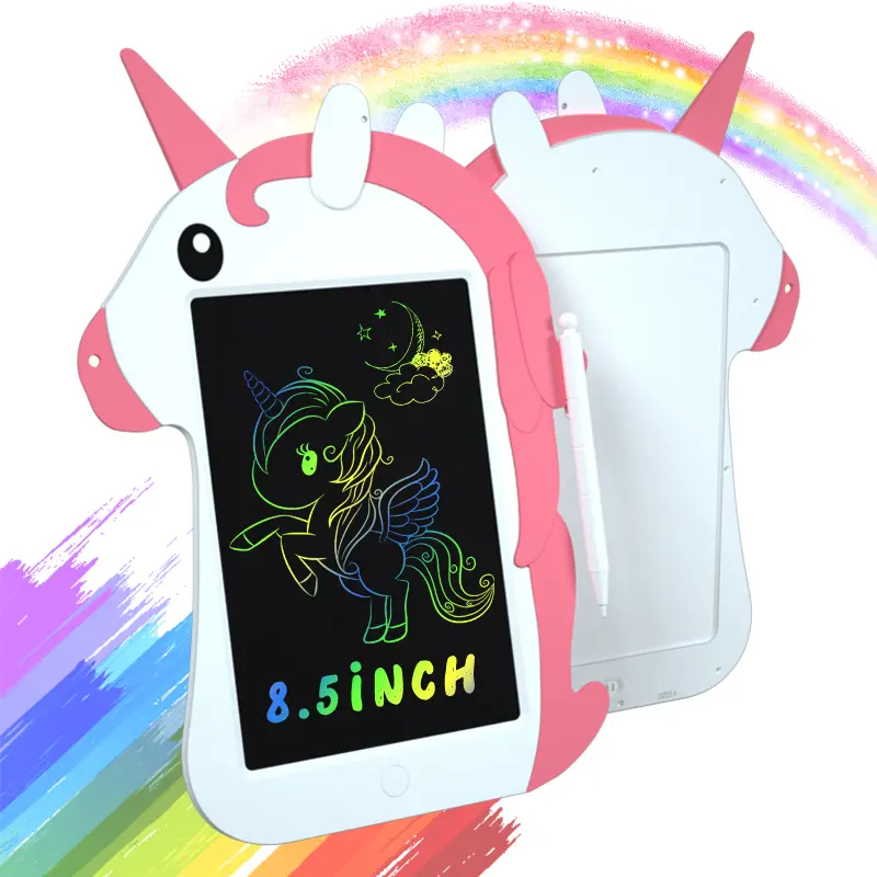 8.5-Inch Unicorn-Style Children's LCD Writing Board - Pressure-Sensitive Educational Toy Tablet, Erasable Eco-Friendly Art Graphics Tablet, Safe Portable Home School Tool, Children's Day Birthday Gift