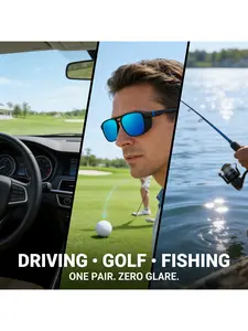 Arttodo Polarized Sunglasses for Men - UV400 Protection, Anti-Glare Driving Fishing Golf Sunglasses, Lightweight Sport Aviator Sunglasses