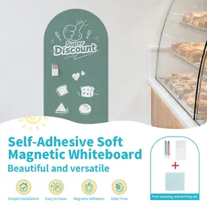 Office Presentation Board, Learning Writing Board, Drawing Board, Restaurant Menu Board, Arc-Shaped Whiteboard Sticker, Self-Adhesive Design