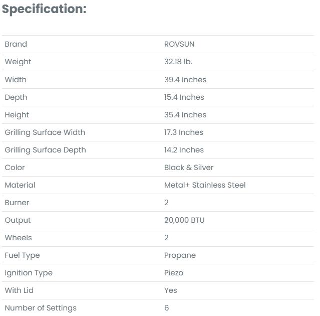 [TOP RATED - FLASH SALE] ROVSUN 2-Burner 20000 BTU Portable Rolling Propane Outdoor Griddle with Stand & Lid