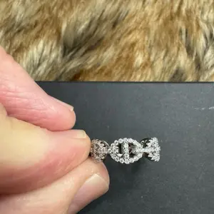 Moissanite Chain Link Ring, Premium Quality Trendy Jewellery Accessory, Style-Focused Stackable Wedding Band, Stackable Rings