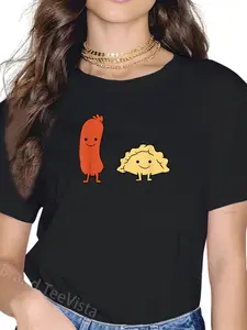 100% Cotton Pierogi And Kielbasa Polish Food Kielbasa And Pierogi T-Shirt