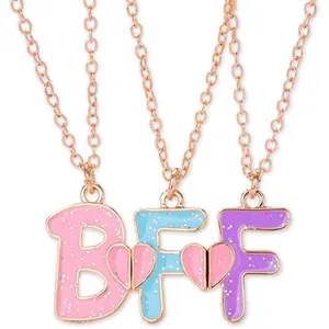 Mathcing BFF   Necklaces for 3 Girls Friendship Necklaces for Three   Anniversary Birthday Christmas Gifts for Bestie   Forever