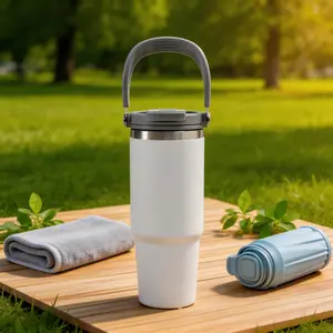 30ozPortable Stainless Steel Car Tumbler: Insulated for hot & cold drinks, perfect for sports, travel & outdoor adventures. Leak-proof dual-sip lid offers 2 drinking options, easy to carry. A thoughtful gift for friends & family.