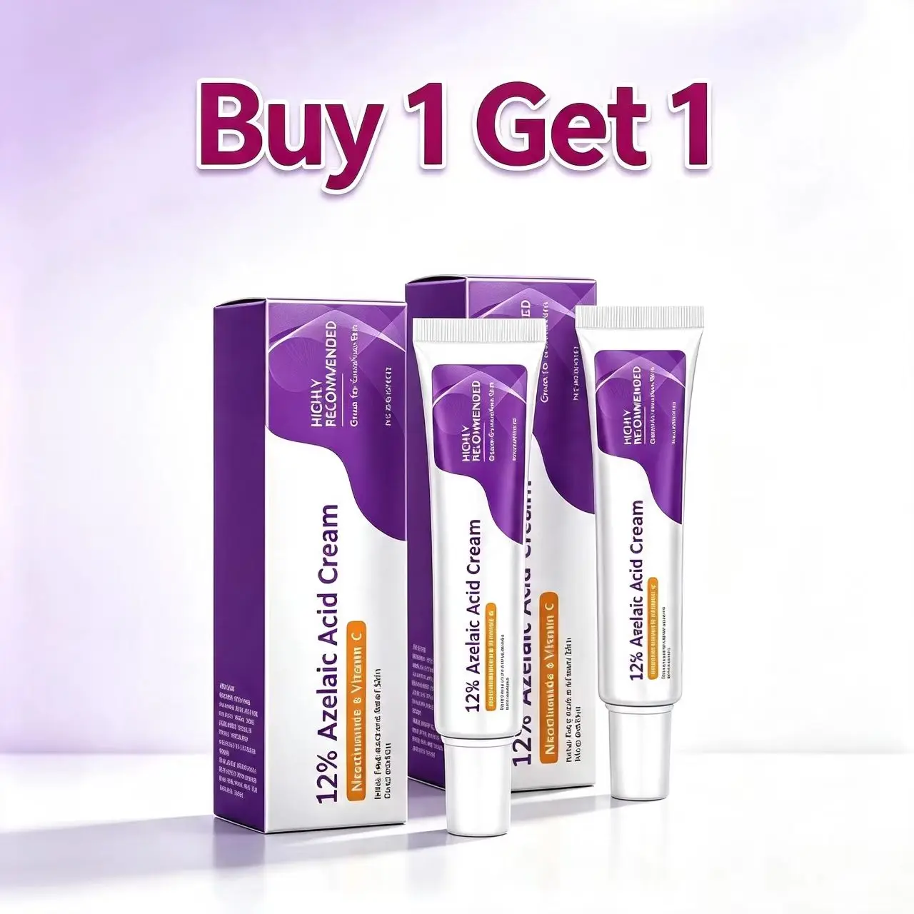 【Buy 1 Get 1 Free】12% Azelaic Acid Facial Repair Cream with Niacinamide - Even Skin Tone, Soothe Acne, Reduce Redness for Sensitive Skin (20g)