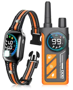 Smart Dog Training Collar with AI Algorithm – IPX7 Waterproof, Outdoor Fast-Charging, 1000m Remote + LED Flashlight & Vibrant Color Screen