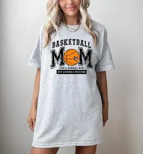 Custom Sport Mom Shirt, Louder and Prouder Gameday Tee for Baseball Softball Football Basketball Soccer Mom, Mother's Day Gift, Soft Breathable Unisex Cotton Graphic T-Shirt