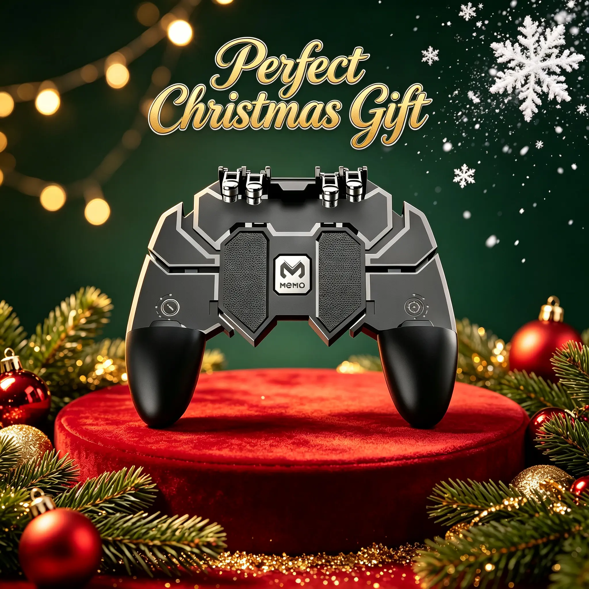 Mobile Gaming Controller for iPhone Android, Plug-In Game Trigger Pad with Joystick & Adjustable Strap, Smartphone Gamepad for PUBG Mobile, Free Fire, FPS Games, Portable Gamer Gift for Christmas & Black Friday