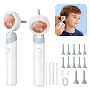 Highly practical ear mirror with 1080P HD camera and 4LED lights, 1.38-inch IPS display ear mirror, featuring afoldable inspection head, helps remove earwax, suitablefor adults, pets, etc., a must-have for home use and idealfor gifting
