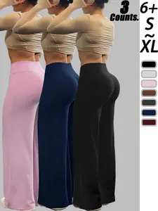 Women's Lightweight Knitted Straight Leg Sports Pants, Loose Plain Casual Wear, Casual Chic Bottoms, Comfortable Daily Use, Soft Fabric, Elegant Fit, Womenswear