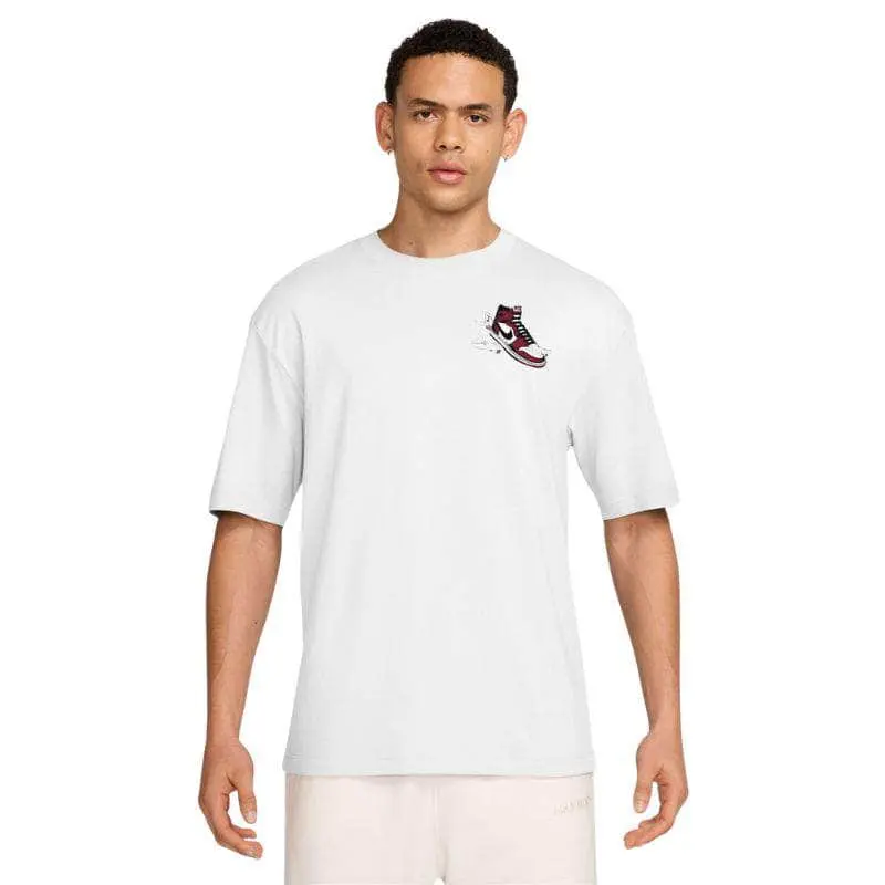 Air Jordan Men's Graphic Tee, Casual Short Sleeve T-Shirt in Midweight Cotton for Menswear, Round Neck, Sneaker Print, HQ8972-100, Tshirt, Sporty Chic, Sneaker Motif