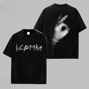 Unisex Drake Drizzy Ice Man Album Graphic T-Shirt - Casual, Fitted, Short-Sleeve, Breathable Pure Cotton Water-Washed Hip Hop Streetwear Top for Drake Fans (Concert Merch Gift)