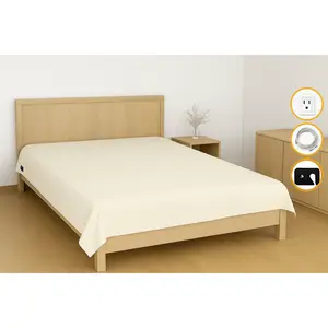 Yoggy Grounding Bed Sheet Flat - Soft Skin Safe Conductive Silver Threads for Inflammation Balance & Recharge Sleep Experience