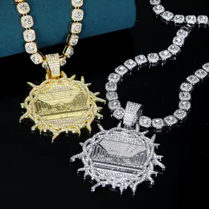 Best-Selling Full-Diamond Pave Cuban Chain Necklace for Men & Women — Classic Punk/Hip Hop Style, Versatile, Super Stylish