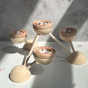 Arkana Diffuser – 4-Bowl Wood & Crystal Aroma Station