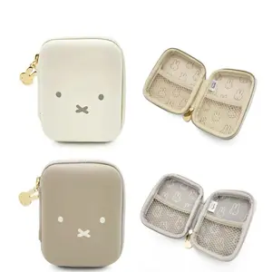 In Stock Kawaii Miffy Storage Bag Cute Lipstick Makeup Bag Hard Case Portable Accessories Headphones ID Bag Christmas Gift