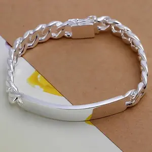 Stylish 925 sterling silver bracelet, elegant geometric chain design, suitable for Christmas and holiday gifts, suitable for both men and women