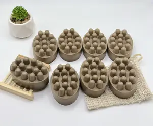 8 Bar of coffee exfoliating spa soap, Glycerin, Handmade, Nourishing and energizing Body Care Exfoliate Gentle Radiant