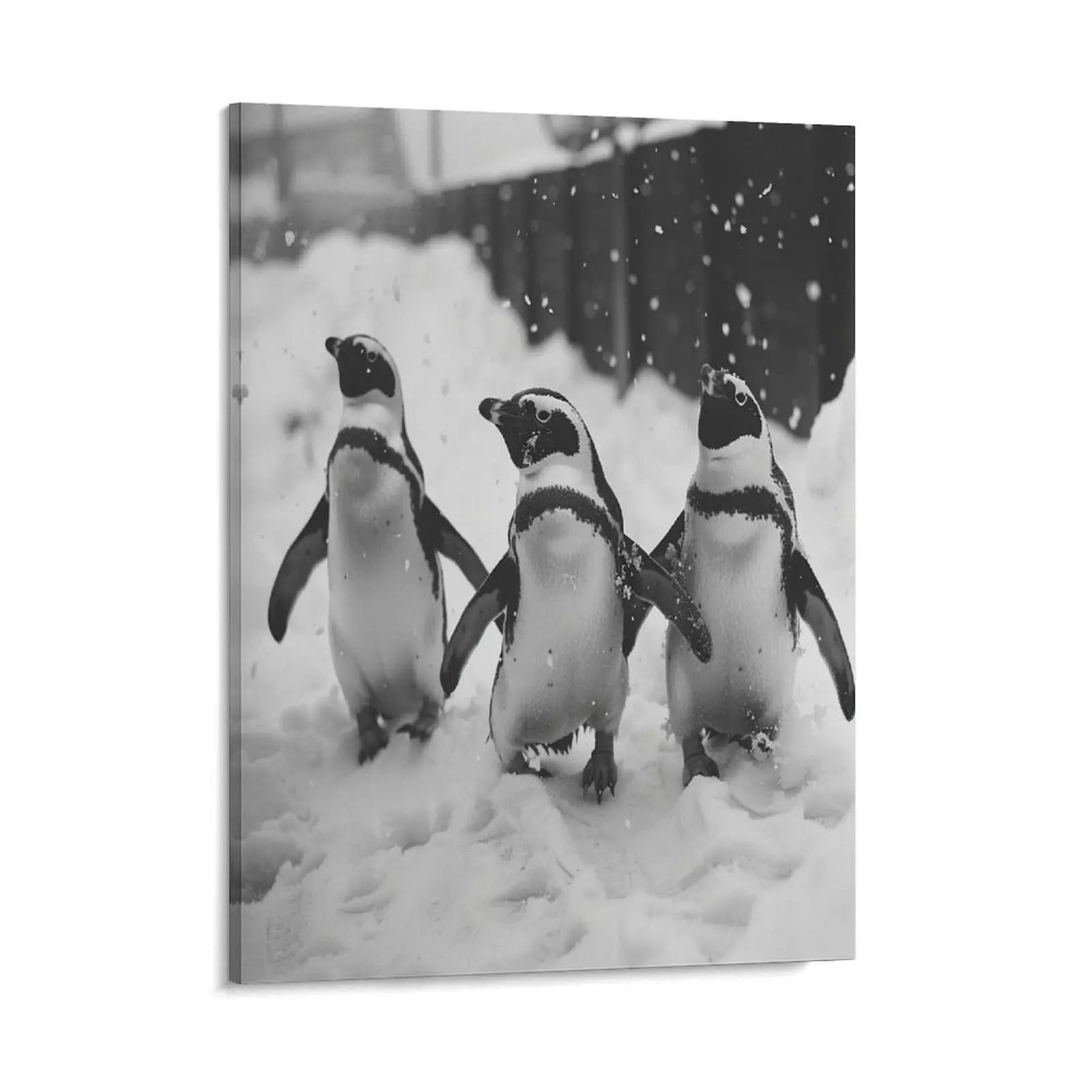 Vibrant Penguins Posters Wall Art Prints Nature Wild South Pole Animal Canvas Posters Home Wall Art Family Bedroom Office Decor Aesthetic Festival Gift