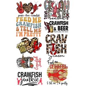 FOR THE LOVE OF CRAWFISH PREMADE GANGSHEET  - 22X36 DTF TRANSFERS - DIRECT TO FILM